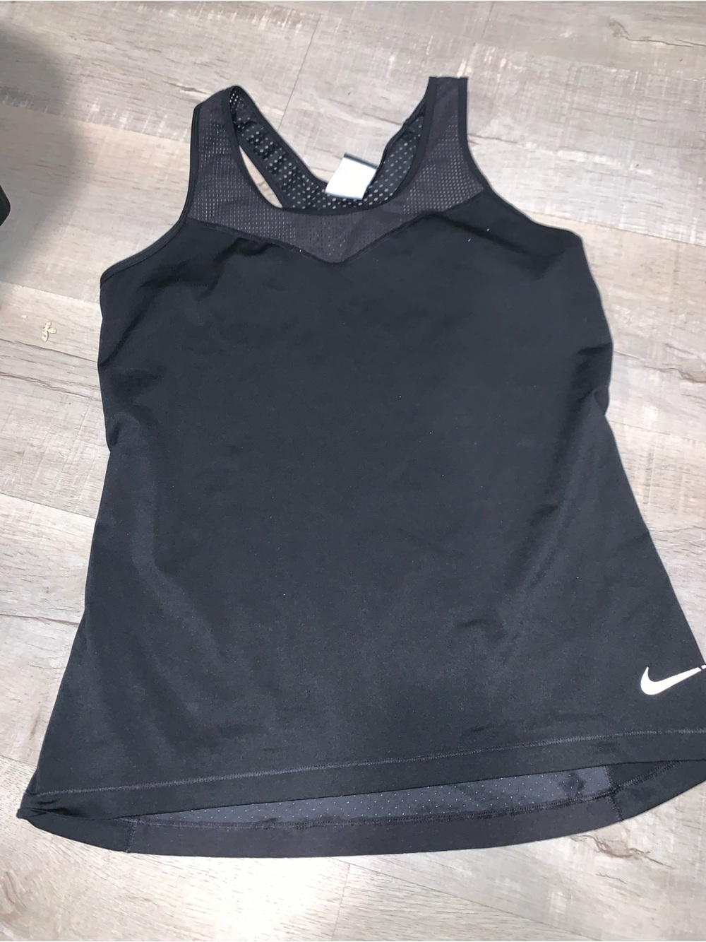 Nike Black Women's Mesh Yoke Racerback Tank